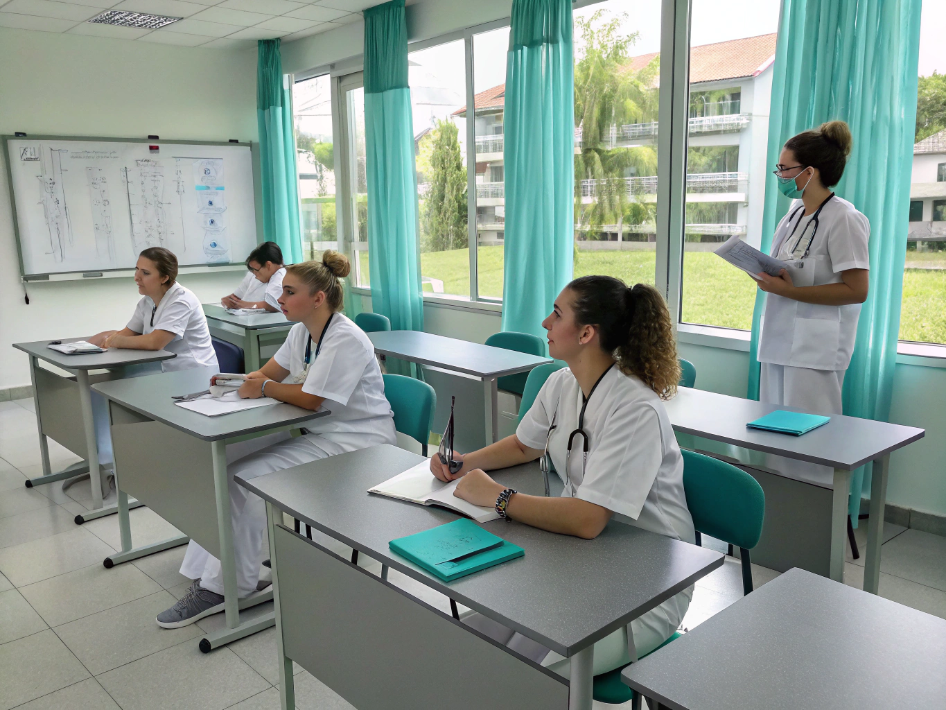 Student receiving feedback on clinical work